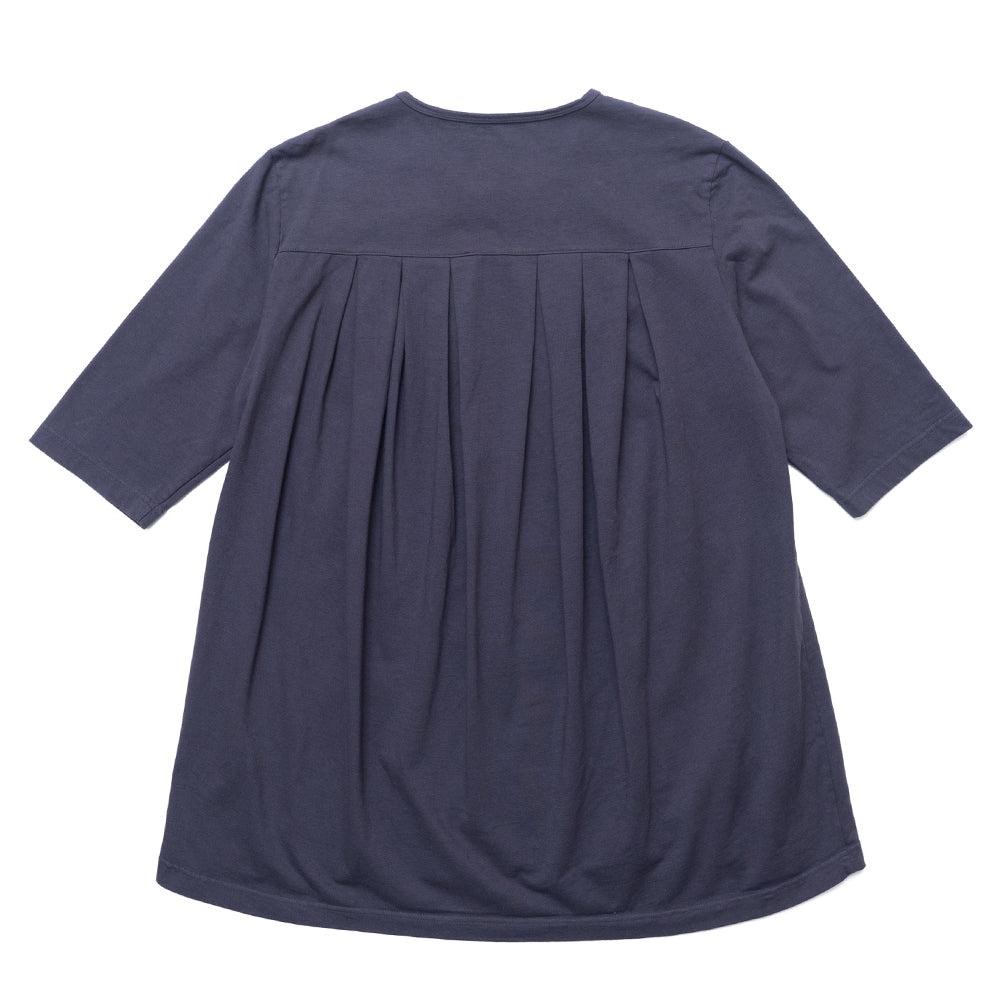Flower Kappa Five-Sleeve Back-Pleated T-Shirt