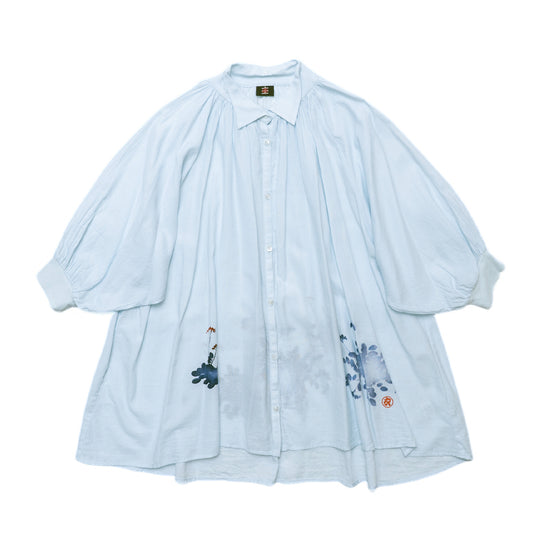 れんげ草 ギャザーブラウス