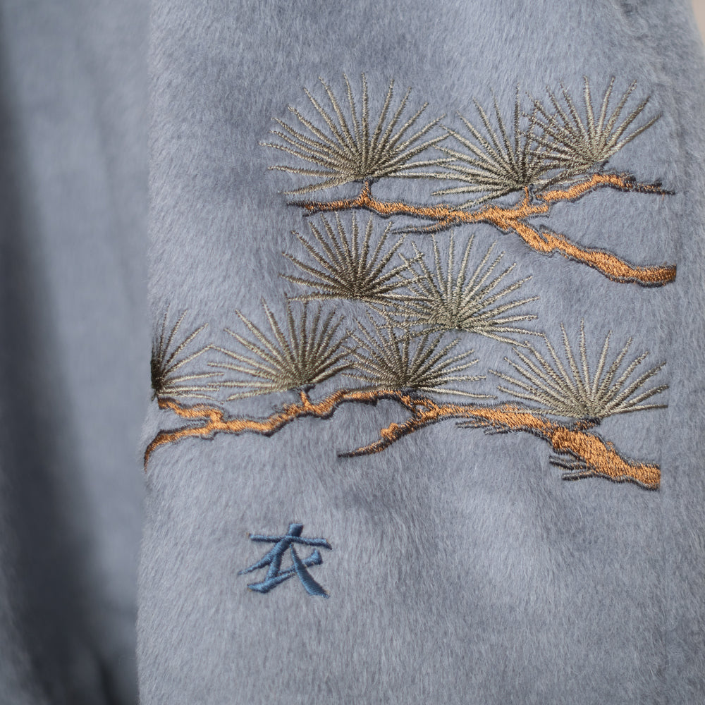 松枝に飛鶴 ジャギーコート