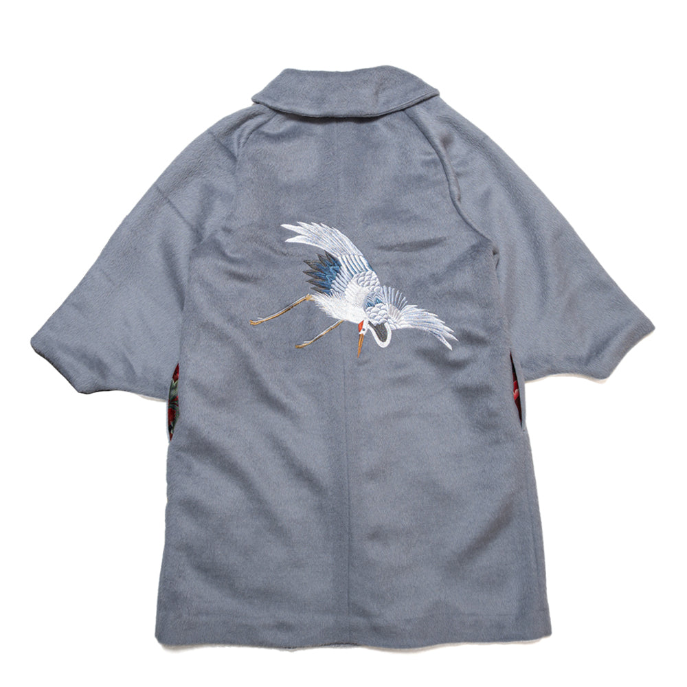 松枝に飛鶴 ジャギーコート