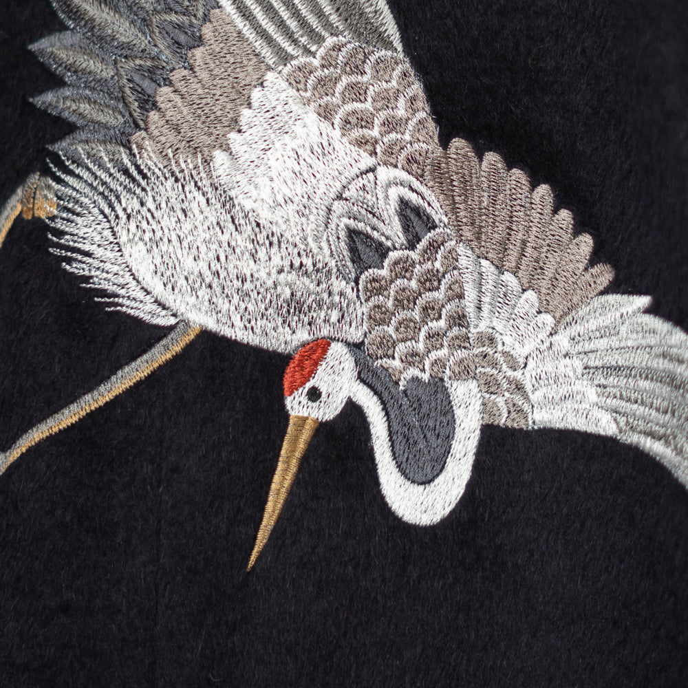 松枝に飛鶴 ジャギーコート