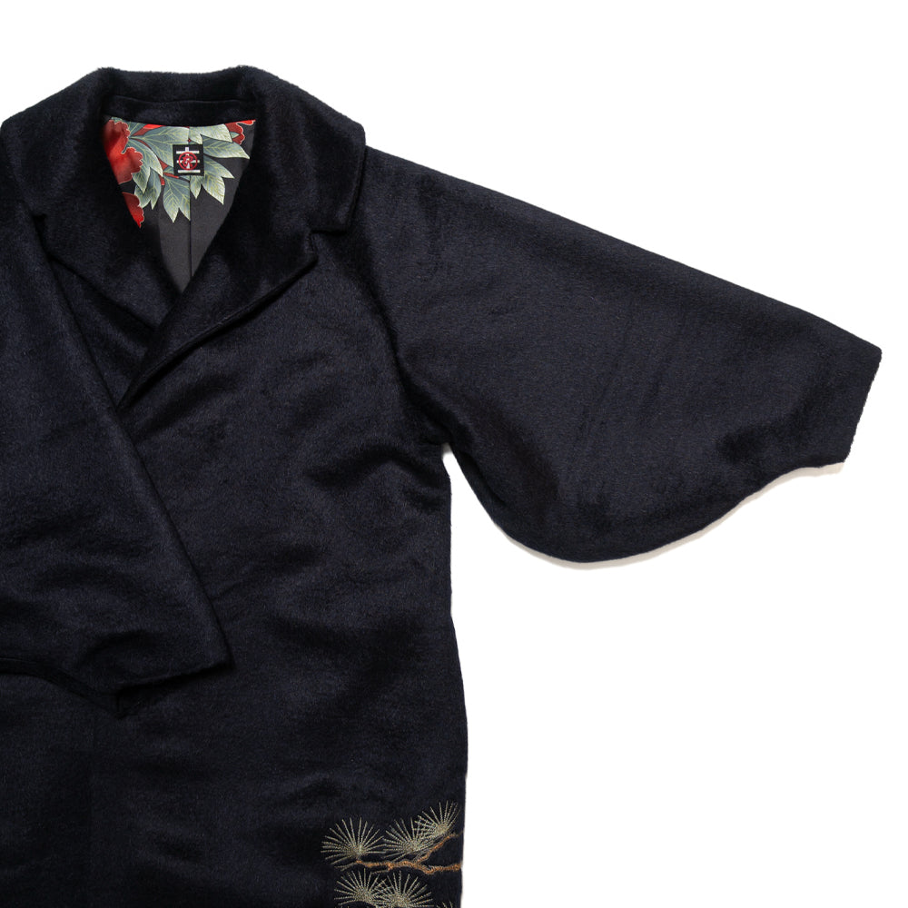 松枝に飛鶴 ジャギーコート