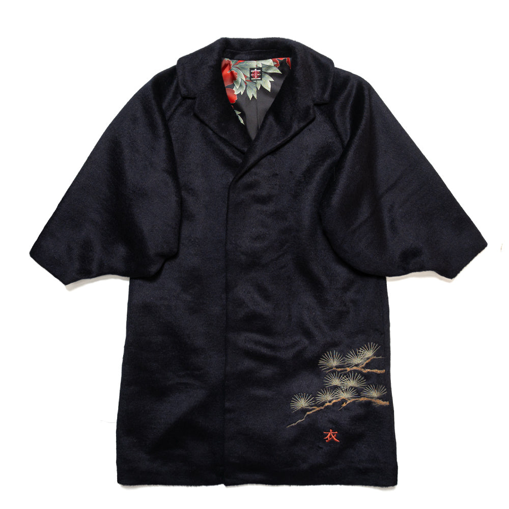 松枝に飛鶴 ジャギーコート