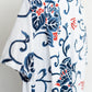 Paulownia Arabesque & Phoenix Asymmetrical Hem Tuck Tunic