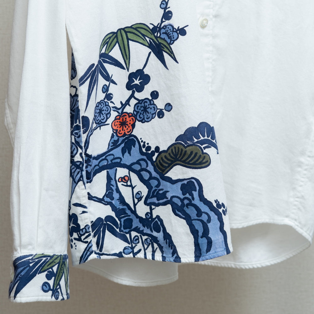 Tube painting Shochikubai Hand-Painted Shirt