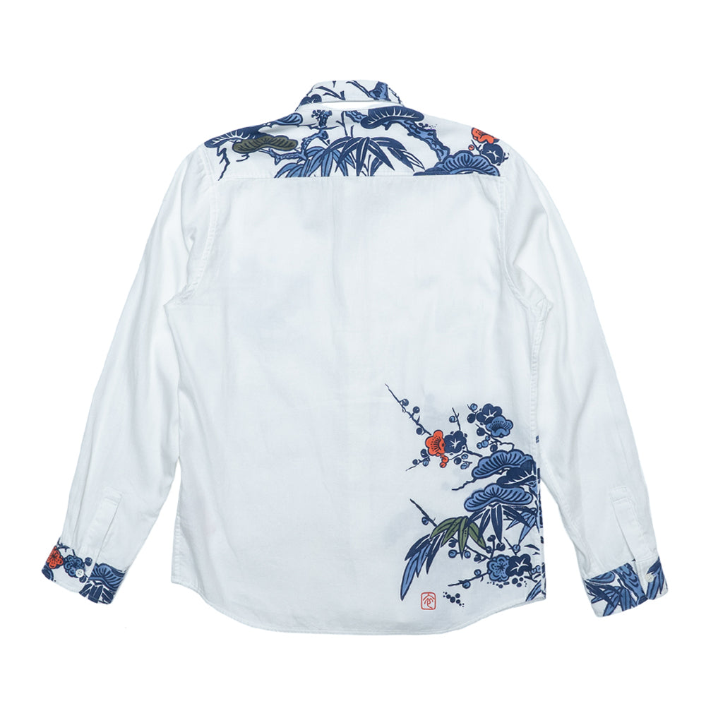 Tube painting Shochikubai Hand-Painted Shirt