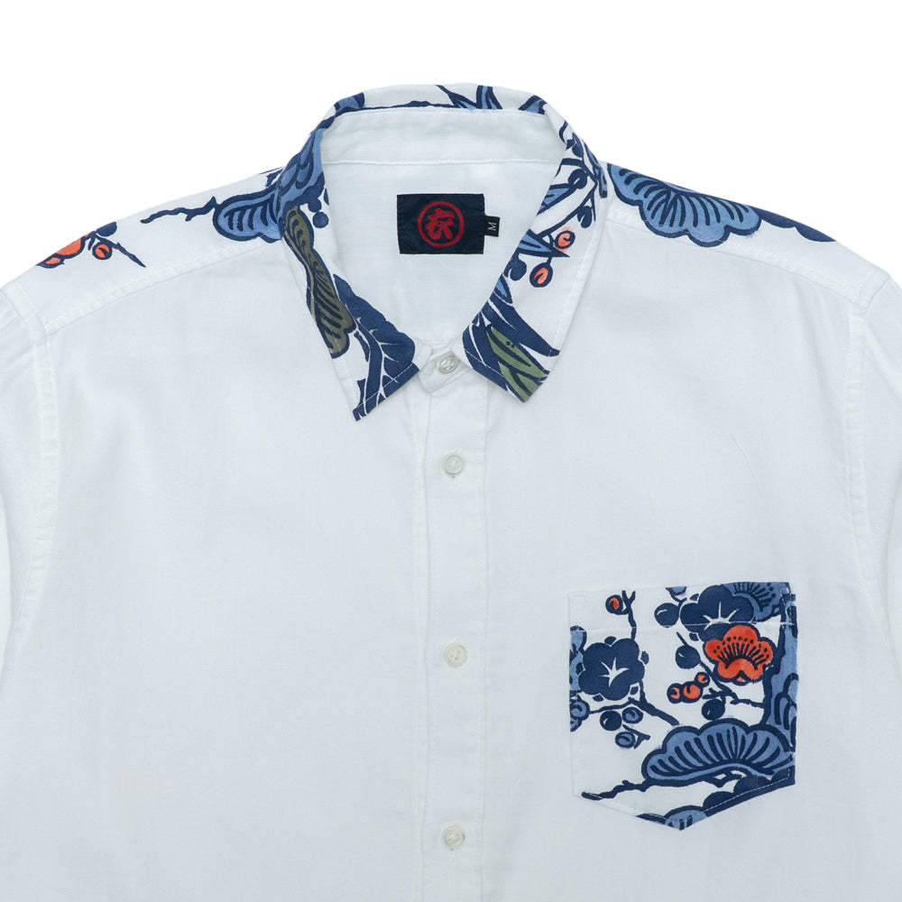Tube painting Shochikubai Hand-Painted Shirt