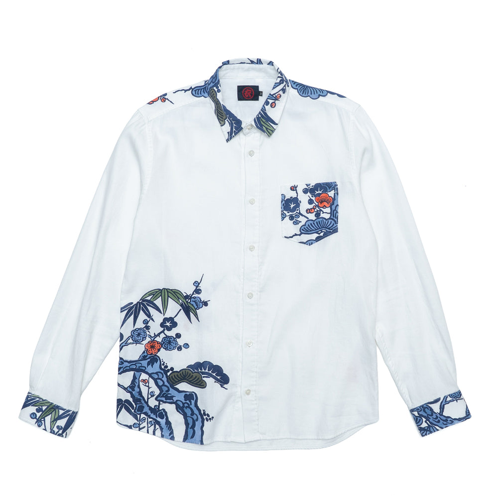 Tube painting Shochikubai Hand-Painted Shirt