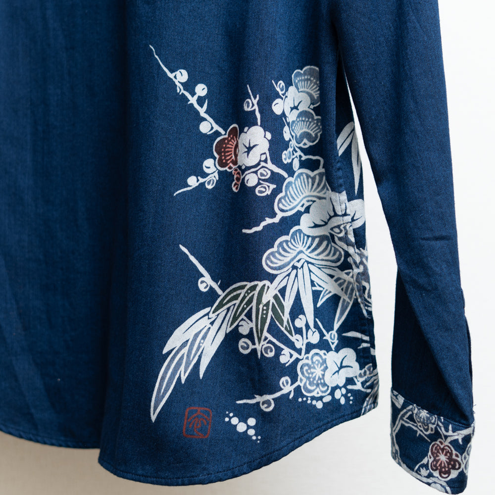 Tube painting Shochikubai Hand-Painted Shirt