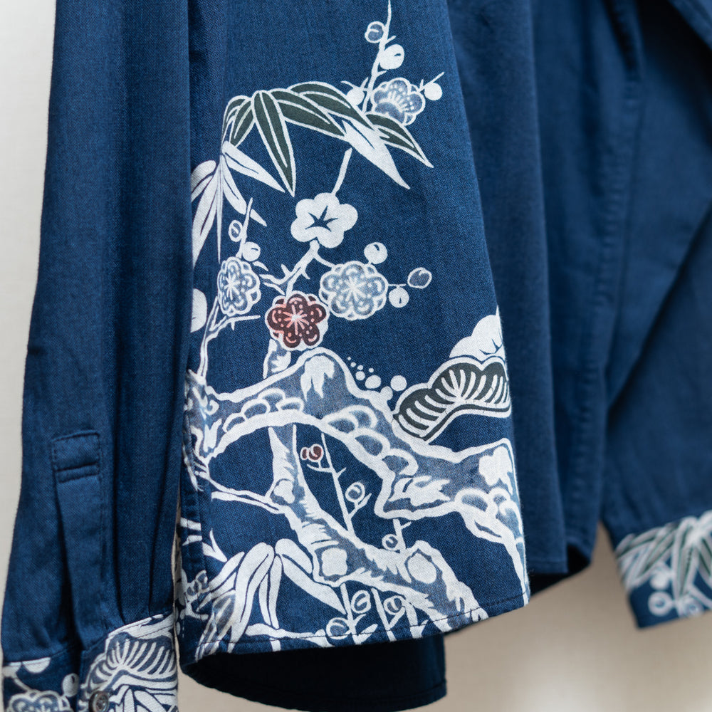 Tube painting Shochikubai Hand-Painted Shirt