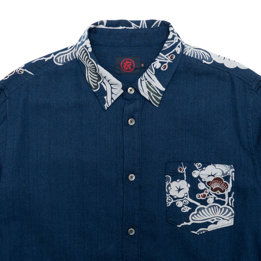 Tube painting Shochikubai Hand-Painted Shirt