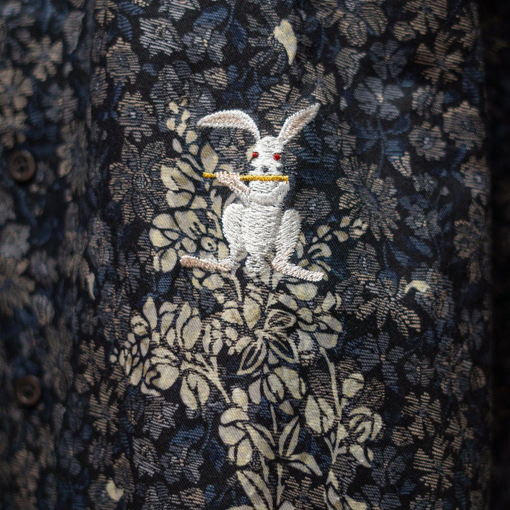 Flute-Playing Rabbit Back-Gathered Tunic