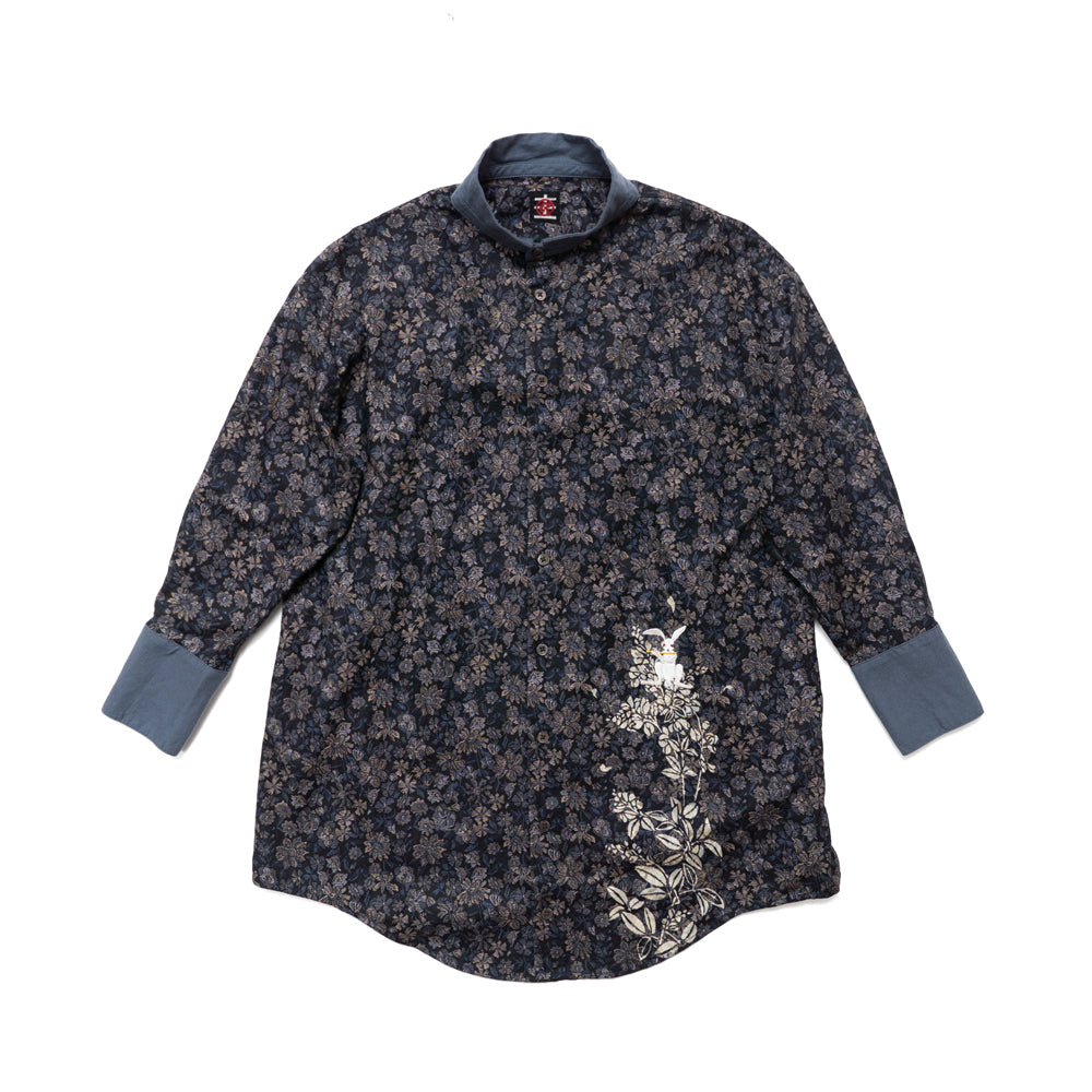Flute-Playing Rabbit Back-Gathered Tunic