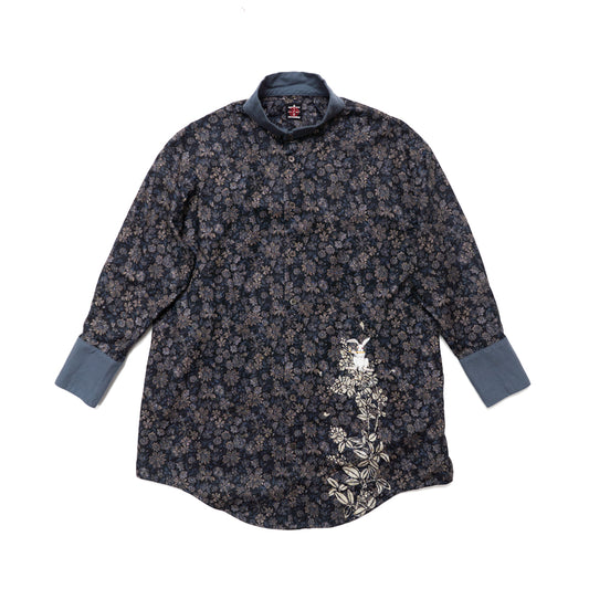 Flute-Playing Rabbit Back-Gathered Tunic