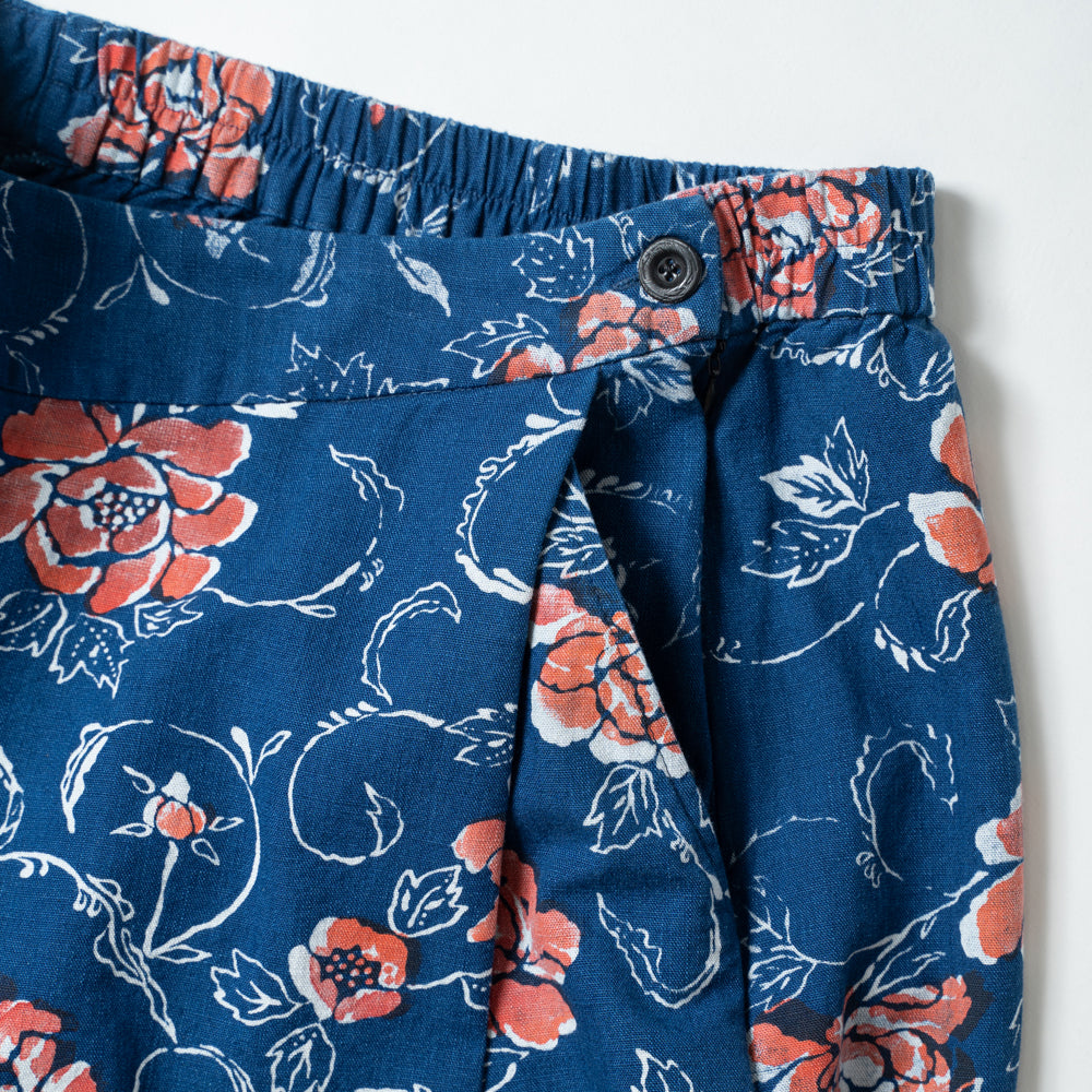 Indigo Peony Full Pattern Pants