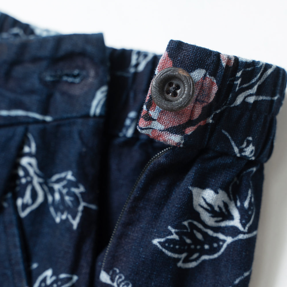 Indigo Peony Full Pattern Pants