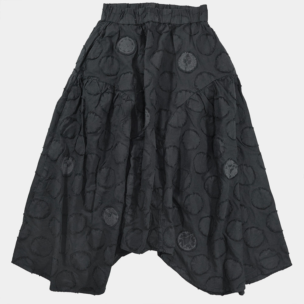サークルカットジャガード　家紋スカート