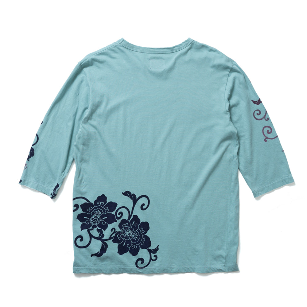 Karahana arabesque three-quarter sleeve T-shirt
