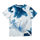 青い蝶尾金魚総柄　半袖Tシャツ
