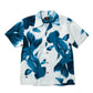 青い蝶尾金魚オープンカラーシャツ　