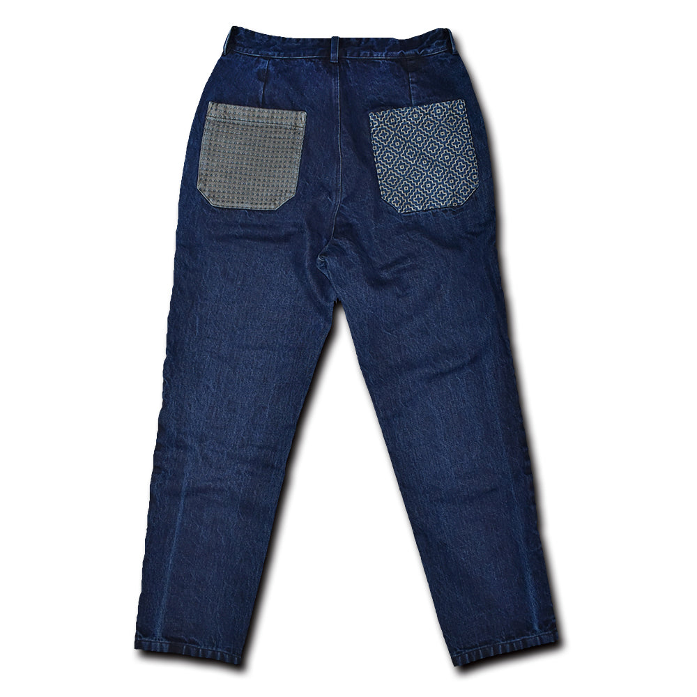 also SCRAP DENIM PANTS  レザーパッチワークパンツ