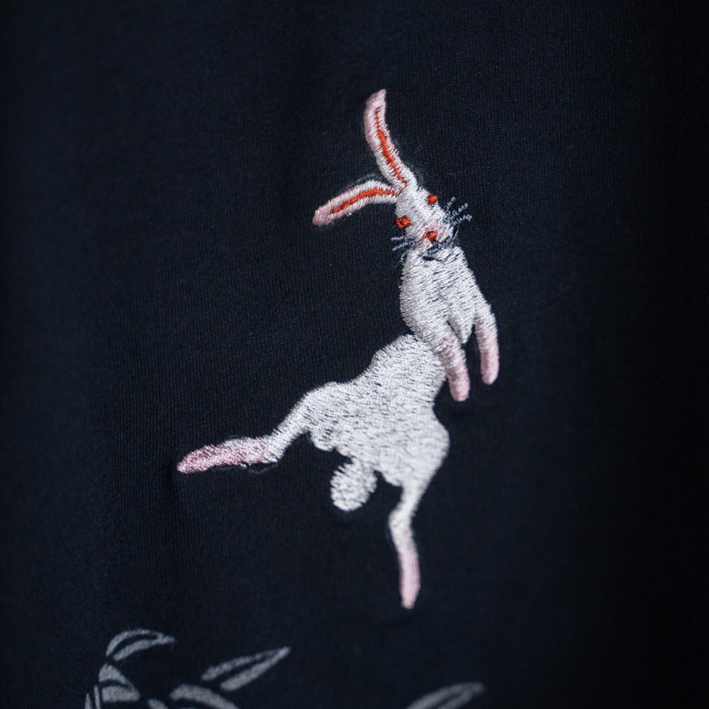 Rabbit Stand-Collar Three-quarter Sleeves T-shirt